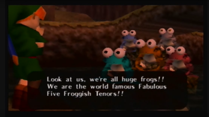 Uncomfortably huge frogs.